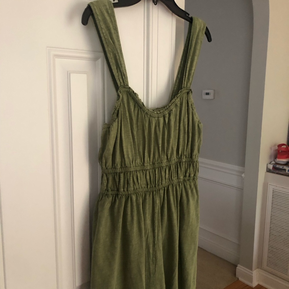 Anthropologie Sage Green Wide-Leg Jumpsuit - Picture 9 of 14